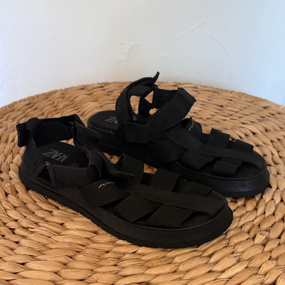 Zara Black Kids Sandals